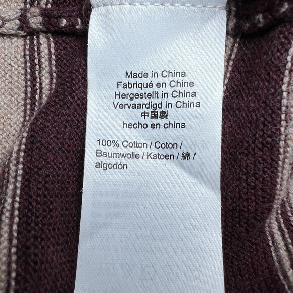 J. Crew Cotton Crewneck Sweater‎ In Striped Garter Stitch Men’s Size Medium - Picture 5 of 5